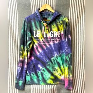 Le Tigre Women’s Tie-Dye Hoodie Size Small‎
